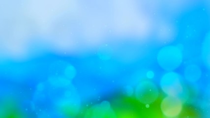 Wall Mural - abstract blue blurred bokeh looped background