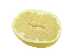 Wall Mural - Pomelo or Chinese grapefruit isolated on white.