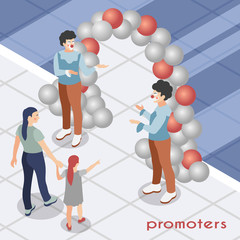 Sticker - Promoters Isometric Illustration