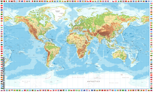 mapa-swiata-i-flagi-fizyczna-topografia-wektor-szczegolowa-ilustracja