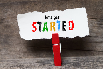 let's get started