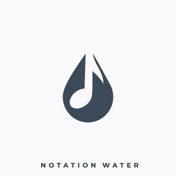 Water Music Illustration Vector Template