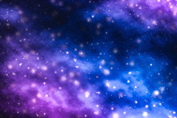 Wall Mural - stars, planet and galaxy in cosmos universe, space and time travel science background