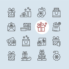 Set of gift boxes icon