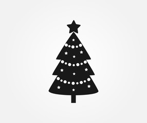 Wall Mural - christmas tree icon.