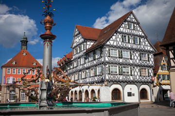 view of schorndorf medieval town germany baden württemberg remstal