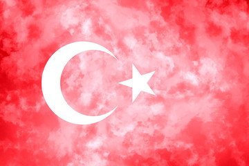 Poster -  flag of turkey template for design