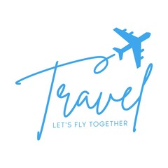 Wall Mural - plane and travel logo, icon and template