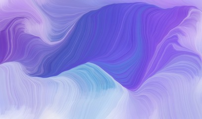 Poster - modern curvy waves background design with light steel blue, light pastel purple and slate blue color