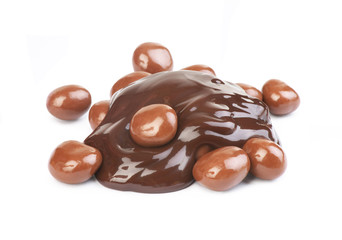 Sticker - Chocolate with chocolates on a white background