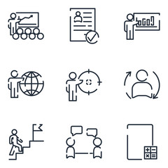 Leinwandbilder - Business Corporation set icon template color editable. Head Hunting pack symbol vector sign isolated on white background icons vector illustration for graphic and web design.