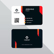 © Maryanto - Modern business card design template. Orange color element rounded arrow, clean composition design.