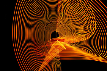 Bright neon line designed background, shot with long exposure. Modern background in lines style. Abstract, creative effect, texture with lighting, art of colors combination. Artistic choice of shapes.