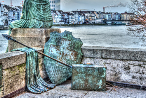 Fotografía Helvetia in Basel. Close up details