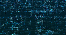 Abstract Digital Network Data Background, 3D Rendering