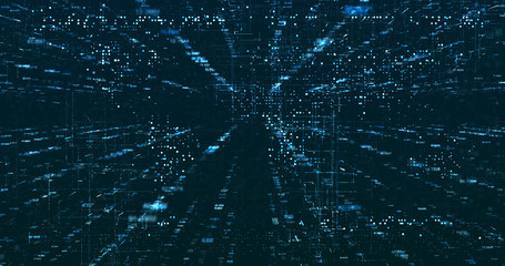 Wall Mural - abstract digital network data background, 3d rendering