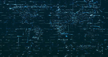 Wall Mural - abstract digital network data background, 3d rendering