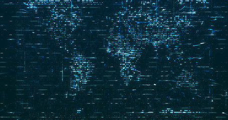 Wall Mural - abstract digital network data background, 3d rendering
