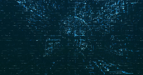 Wall Mural - abstract digital network data background, 3d rendering