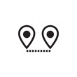 Pin map distant icon vector isolated on background. Trendy location symbol. Pixel perfect. illustration EPS 10. - Vector.