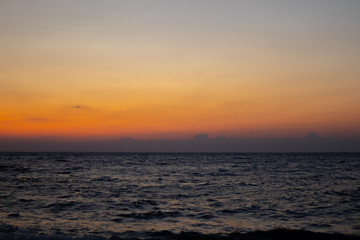 orange red sunrise at the beach