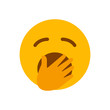 Tired yawning emoji vector