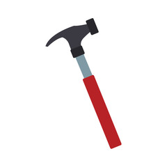 Canvas Print - hammer tool icon, flat design