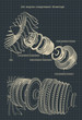 Turbofan engine compressor drawings