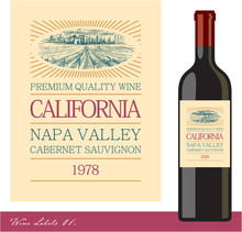 Retro California Wine Label Free Stock Photo - Public Domain Pictures