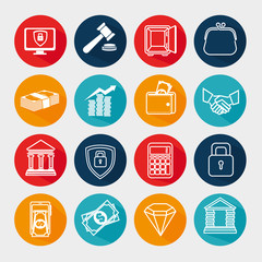 Canvas Print - bundle of business set icons vector illustration design