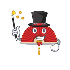 Sticker - Cartoon character design of chinese folding fan Magician style