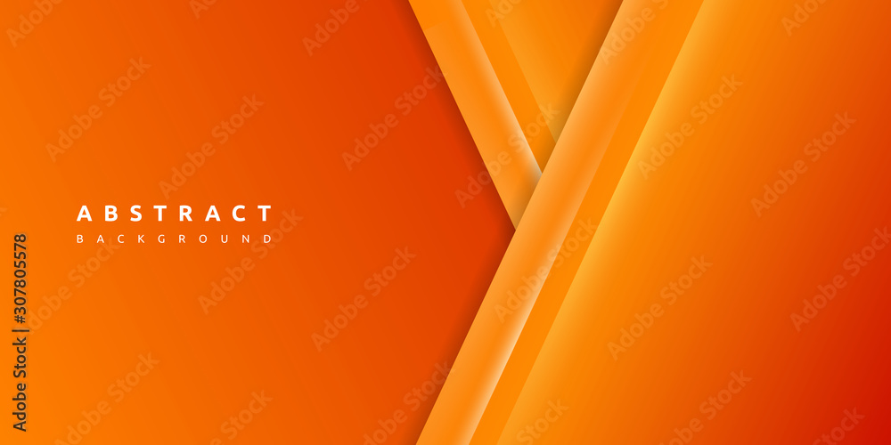 Abstract 3d orange background with blank space of paper layer - obrazy, fototapety, plakaty 