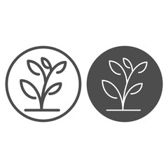 Poster - Growing plant line and glyph icon. Little sprout vector illustration isolated on white. Growth outline style design, designed for web and app. Eps 10.