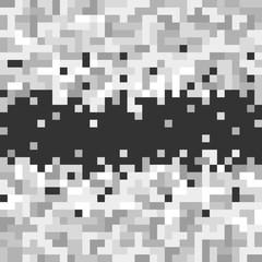 Fototapete - Black Mosaic background with Grey pixels equalizer