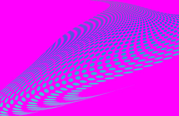 Fototapete - Dotted dynamic waves backdrop in minimalist style