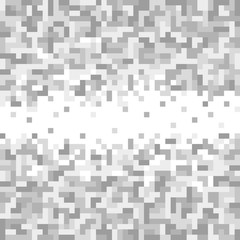 Fototapete - Mosaic background with White Grey pixels equalizer