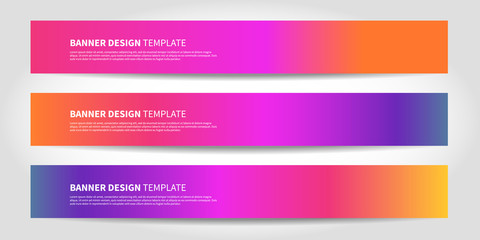 Wall Mural - vector banners with abstract background. colorful modern website headers