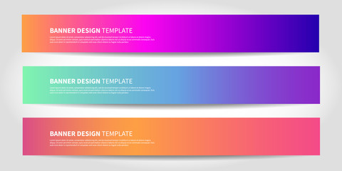 Wall Mural - vector banners with abstract background. colorful modern website headers