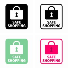 Wall Mural - Safe and secure shopping symbol