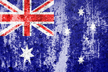 Poster - Australia flag with texture. template for design