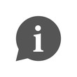 © DEFMORPH - Info icon, Information sign icon. Info speech bubble symbol. i letter vector. Flat style. EPS 10