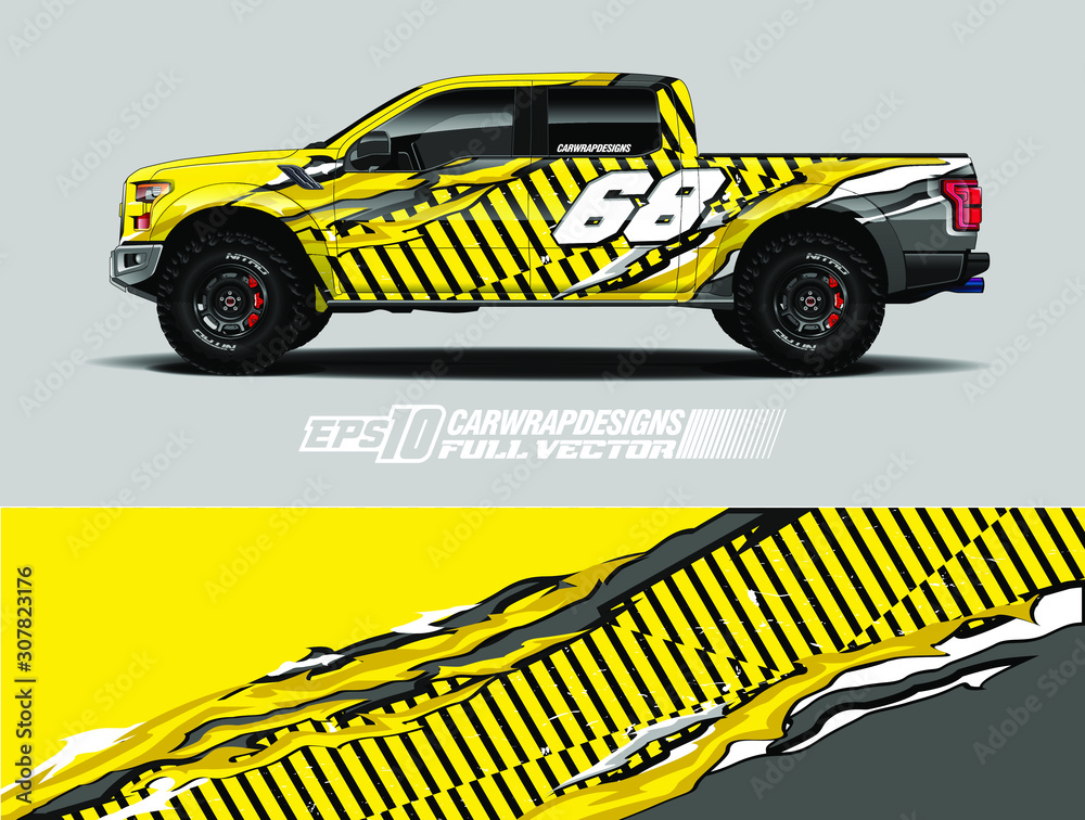 vehicle graphic livery design vector. Graphic abstract stripe racing ...