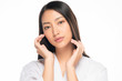 © kitthanes  - Beautiful Young Asian Woman with Clean Fresh Skin. Face care, Facial treatment, on white background, Beauty and Cosmetics Concept.