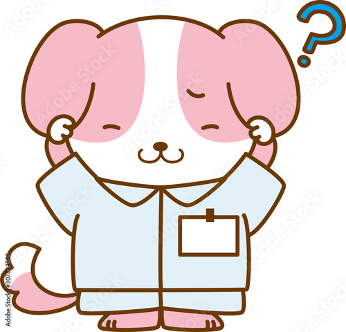 犬 キャラクター ハテナ クエスチョン 疑問 困る 可愛い ビーグル 看護師 動物 学習 教育 Stock Vector Adobe Stock