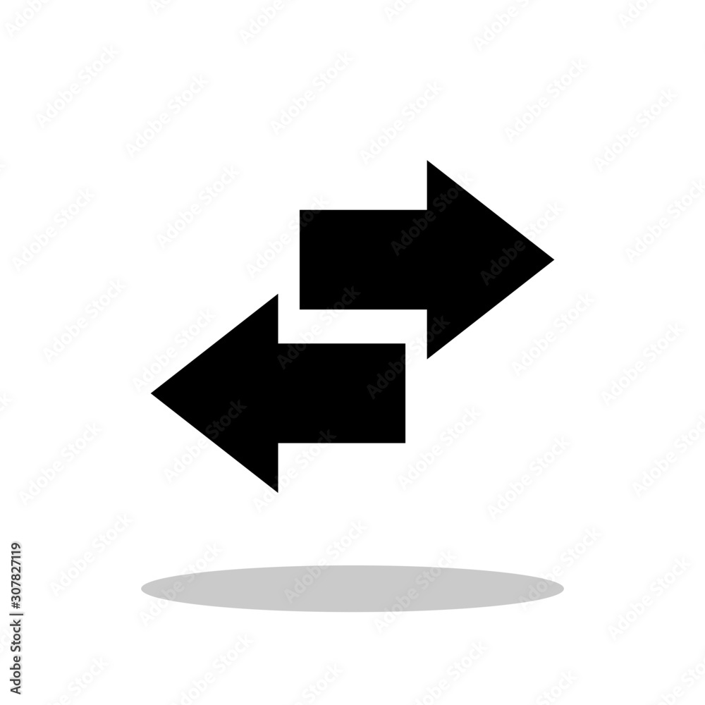 Exchange icon in trendy flat style. Swap / Change / Arrows symbol for ...