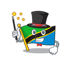 Cartoon character design of flag tanzania Magician style