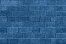 Seamless Blue Ceramic Tiles Pattern Wall Fragment