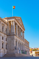 Wall Mural - View of Parliament building in Lisbon, Portugal