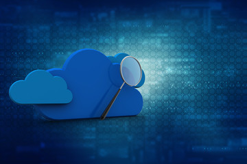 Poster - cloud search concept 3d illustration