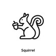 squirrel icon vector. rodent icon vector symbol illustration. Modern simple vector icon for your design. squirrel icon vector	